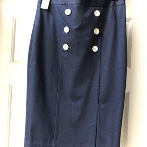 The Limited Navy  Skirt w/ Button Detail - Size 4